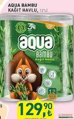 AQUA BAMBU KAĞIT HAVLU 3 KATLI 12'Lİ